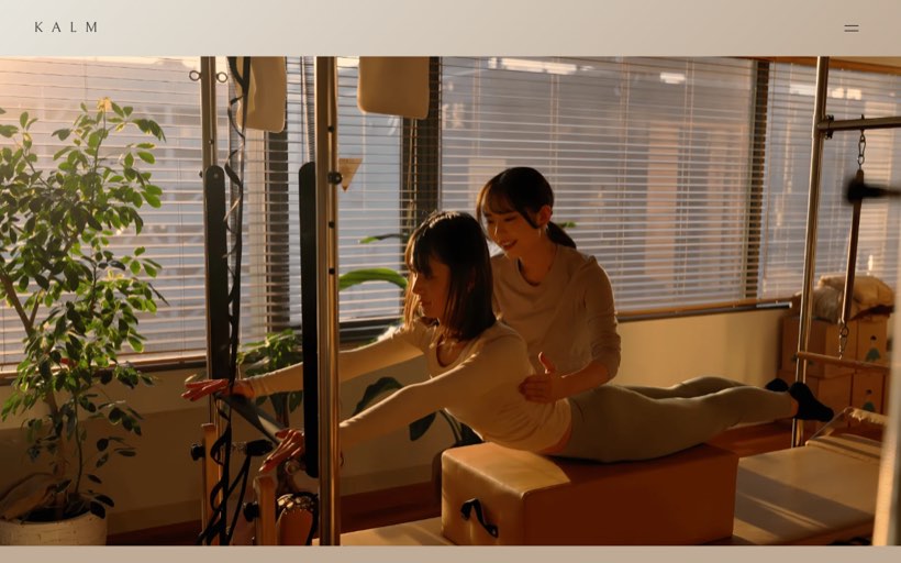 KALM pilates studio 千葉本店<マシンピラティス 姿勢改善・骨盤矯正> 公式サイト