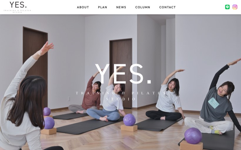 YES. TRAINING & PILATES STUDIO 公式サイト
